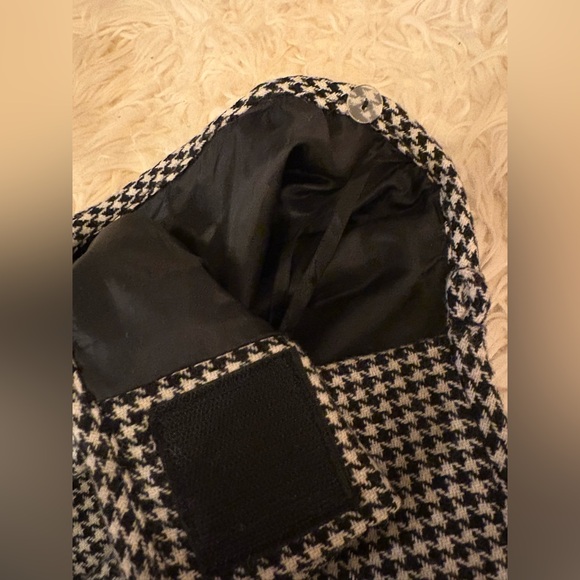 Ralph Lauren Wool Midi Maxi Skirt 12 Houndstooth A-Line Equestrian Wrap Vintage - Picture 8 of 11